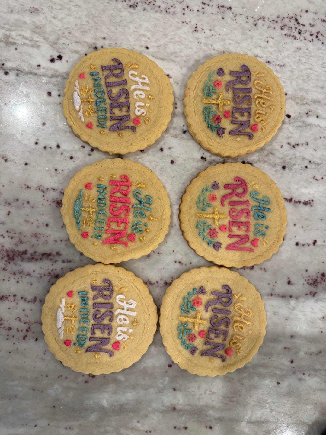 Customer photo review of Embossed Easter Cookie Stamp - He is Risen SET OF 2