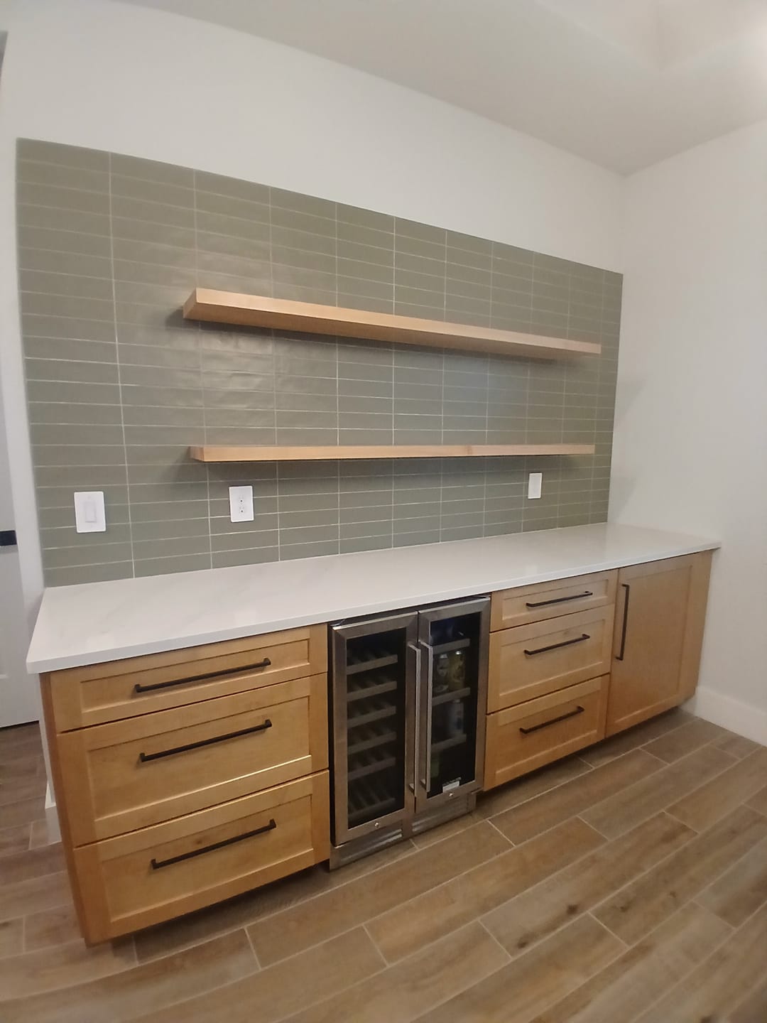 Customer photo review of Maple Floating Shelves