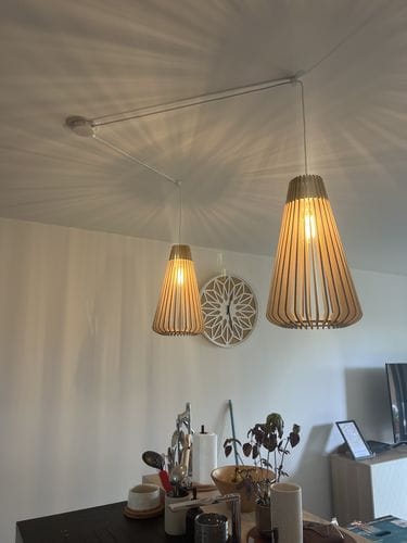 Customer photo review of Andromède teinté Chêne | Suspension