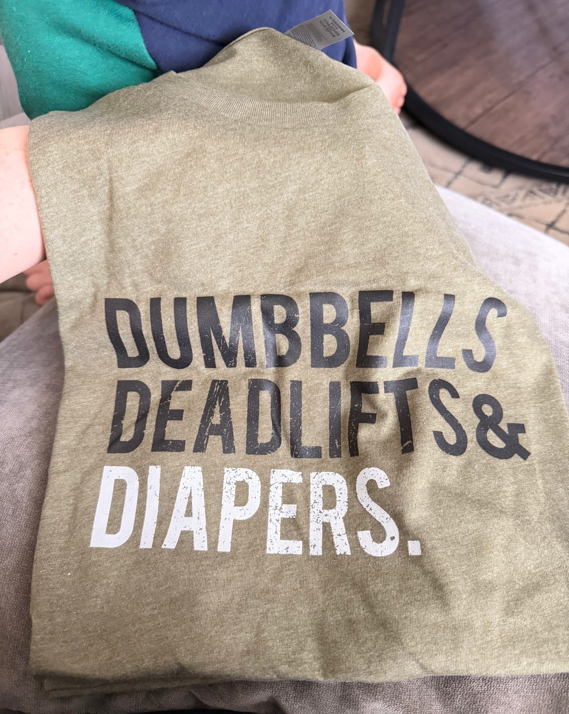 Customer photo review of Military Green Triple D T-Shirt