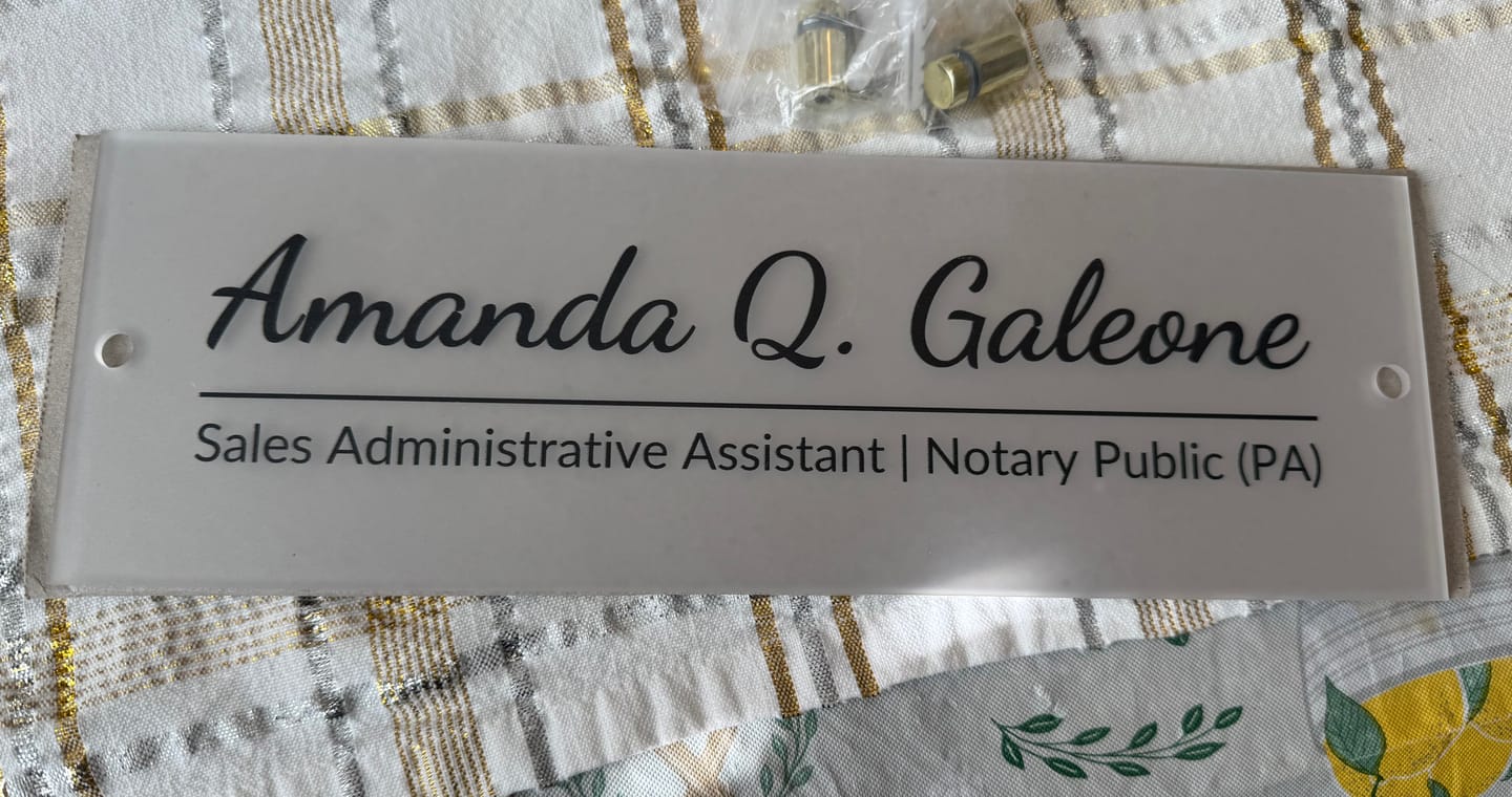 Customer photo review of Office Door Name Plate