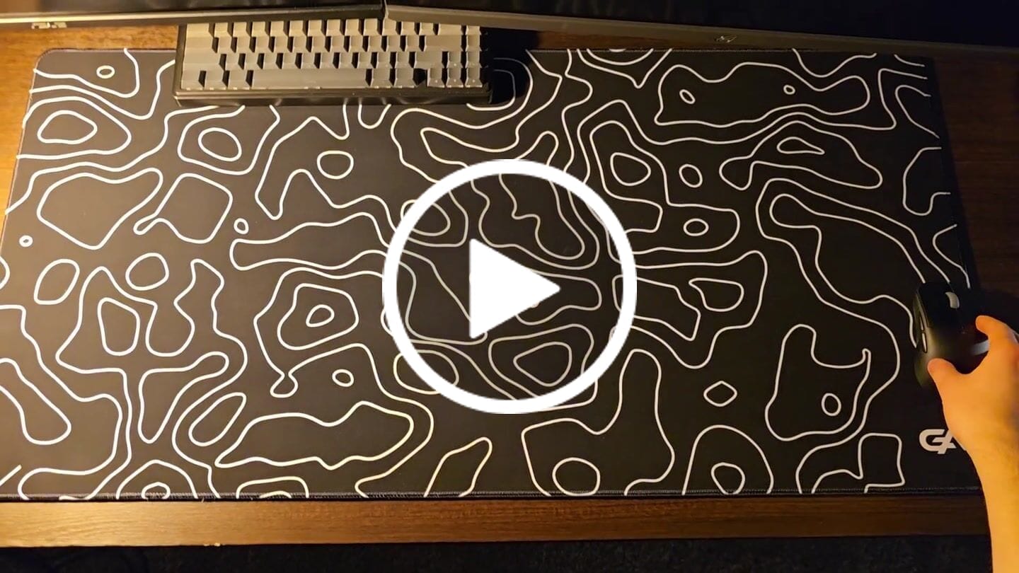 Customer video review of Black Topo Mousepad