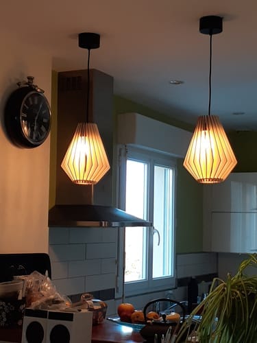 Customer photo review of Ambre teinté Chêne | Suspension