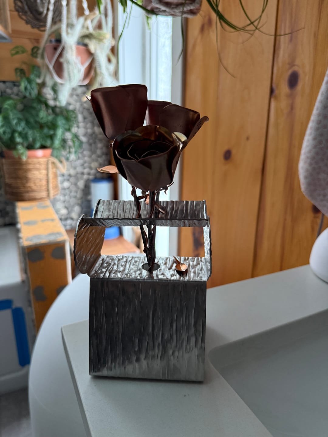 Customer photo review of Infinity Roses Bouquet & Stand