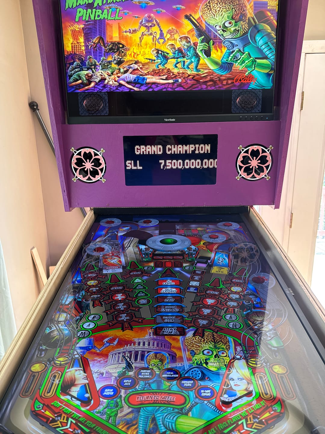 Customer photo review of Widebody Virtual Pinball Cabinet -Flat Pack- Williams Pinball Company WPC style