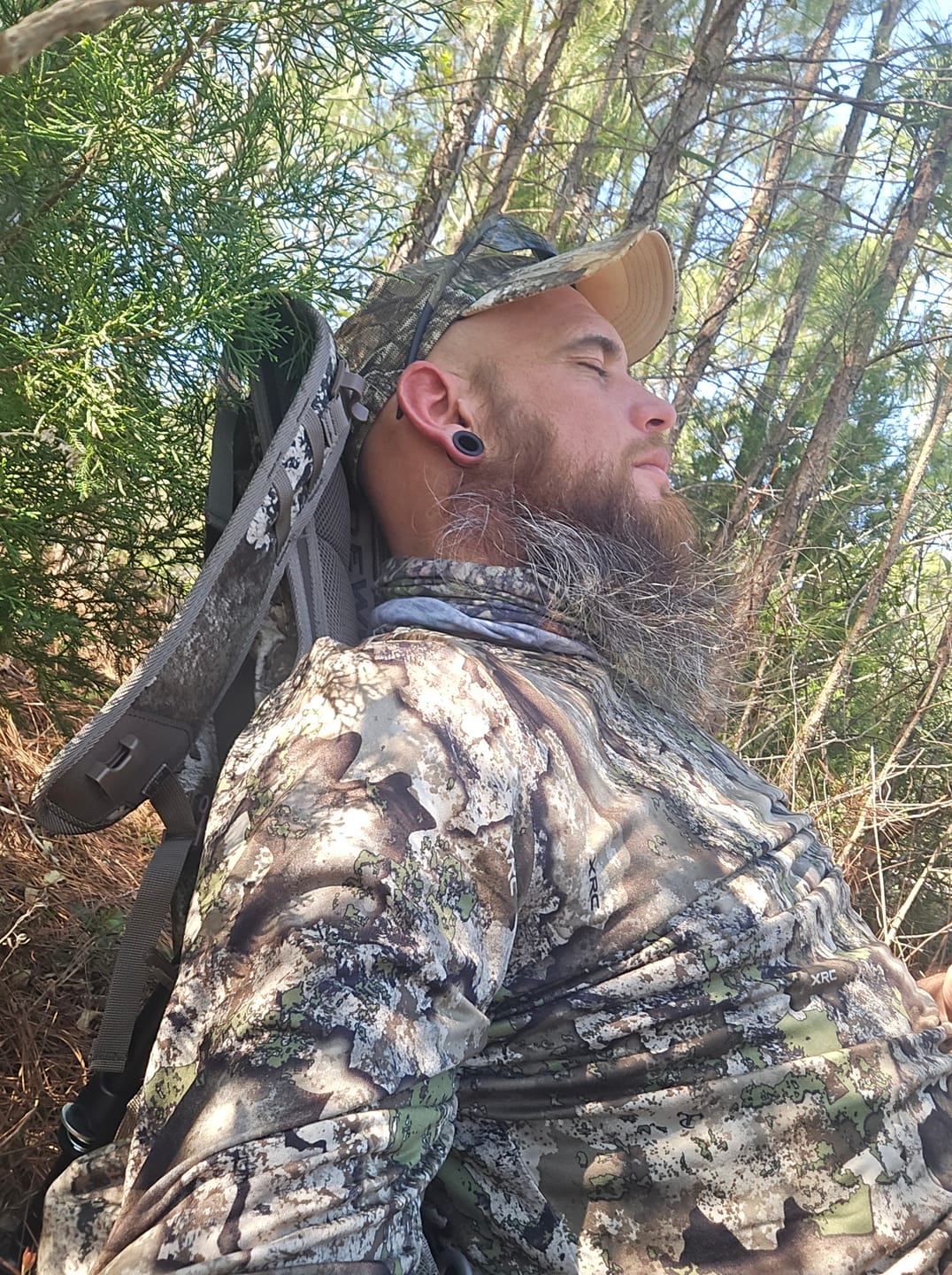 Customer photo review of StrutBack Turkey Hunting Vest with Kickstand | Long Sit Turkey Vest Seat Cushion | Green & Camo Hunting Vest