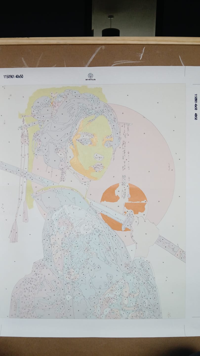 Customer photo review of A warrior woman | Paint by Number