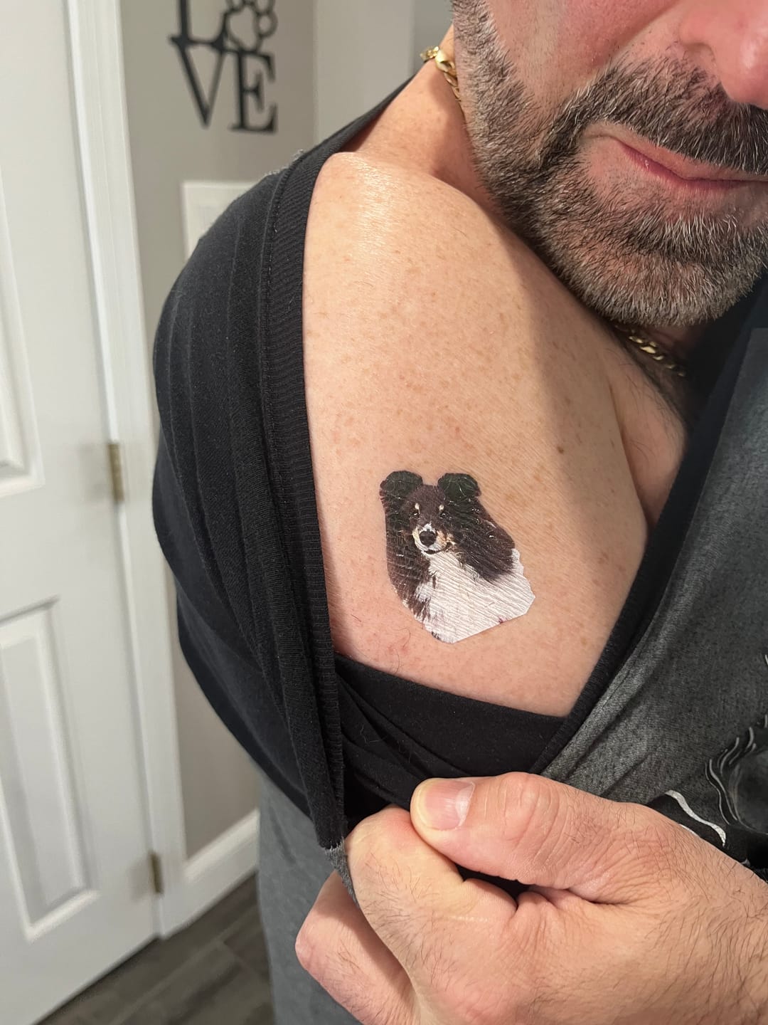 Customer photo review of Custom Photo Adult Face Temporary Tattoo