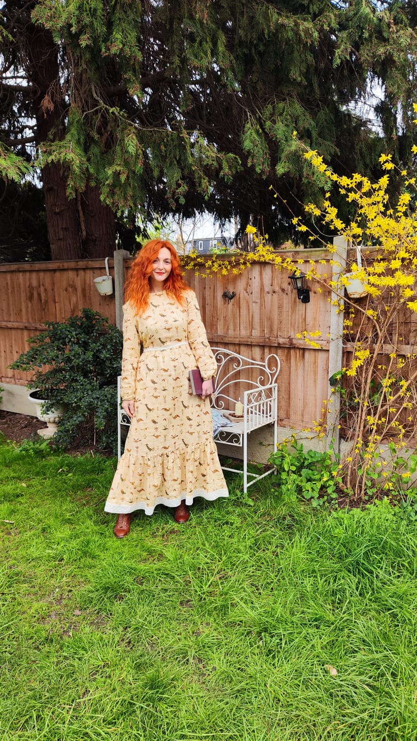 Customer photo review of Birdsong Blossom Flat Double Gauze Fabric