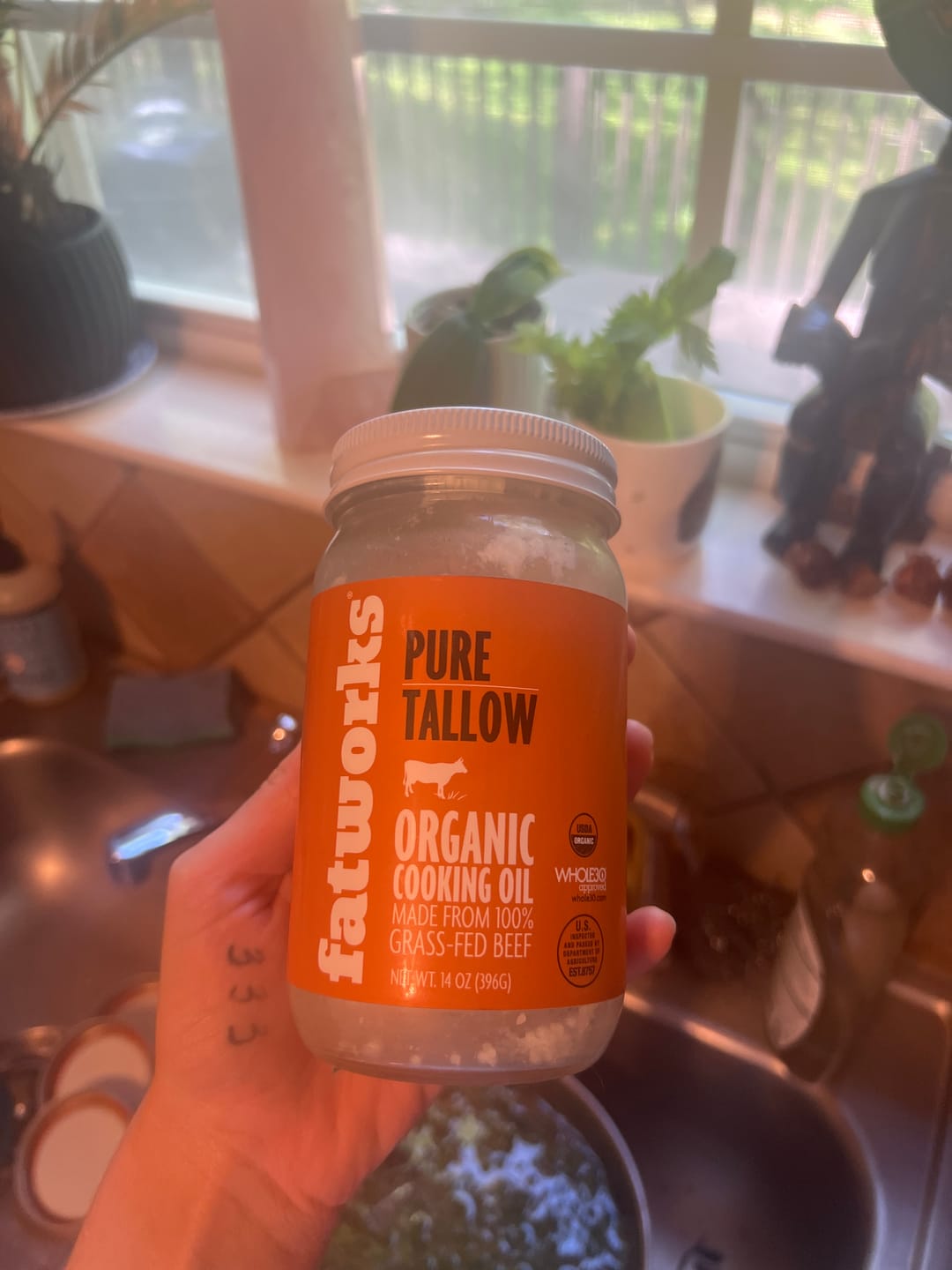 Customer photo review of Organic Grass Fed Beef Tallow (14 oz)