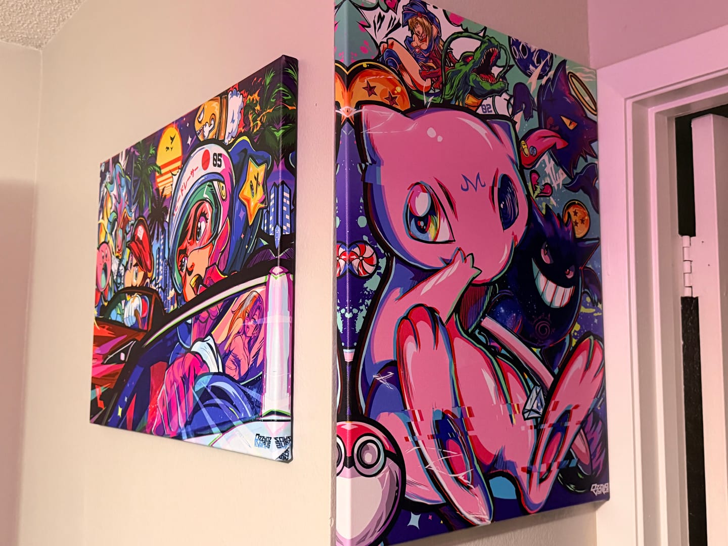 Customer photo review of Super Miami Speed Race Wall Art