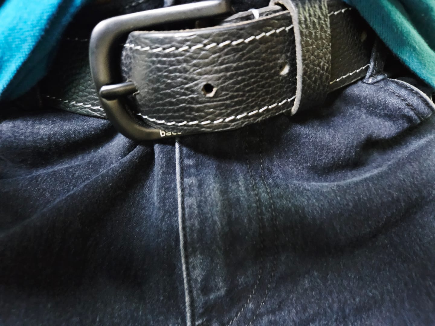 Customer photo review of Bacca Bucci Men's Genuine Leather Jeans Belt