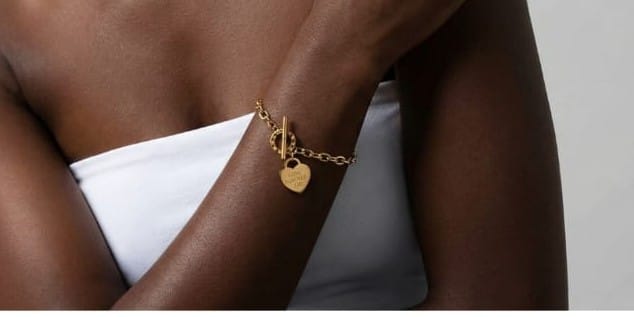 Customer photo review of Linked Heart Promise Bracelet