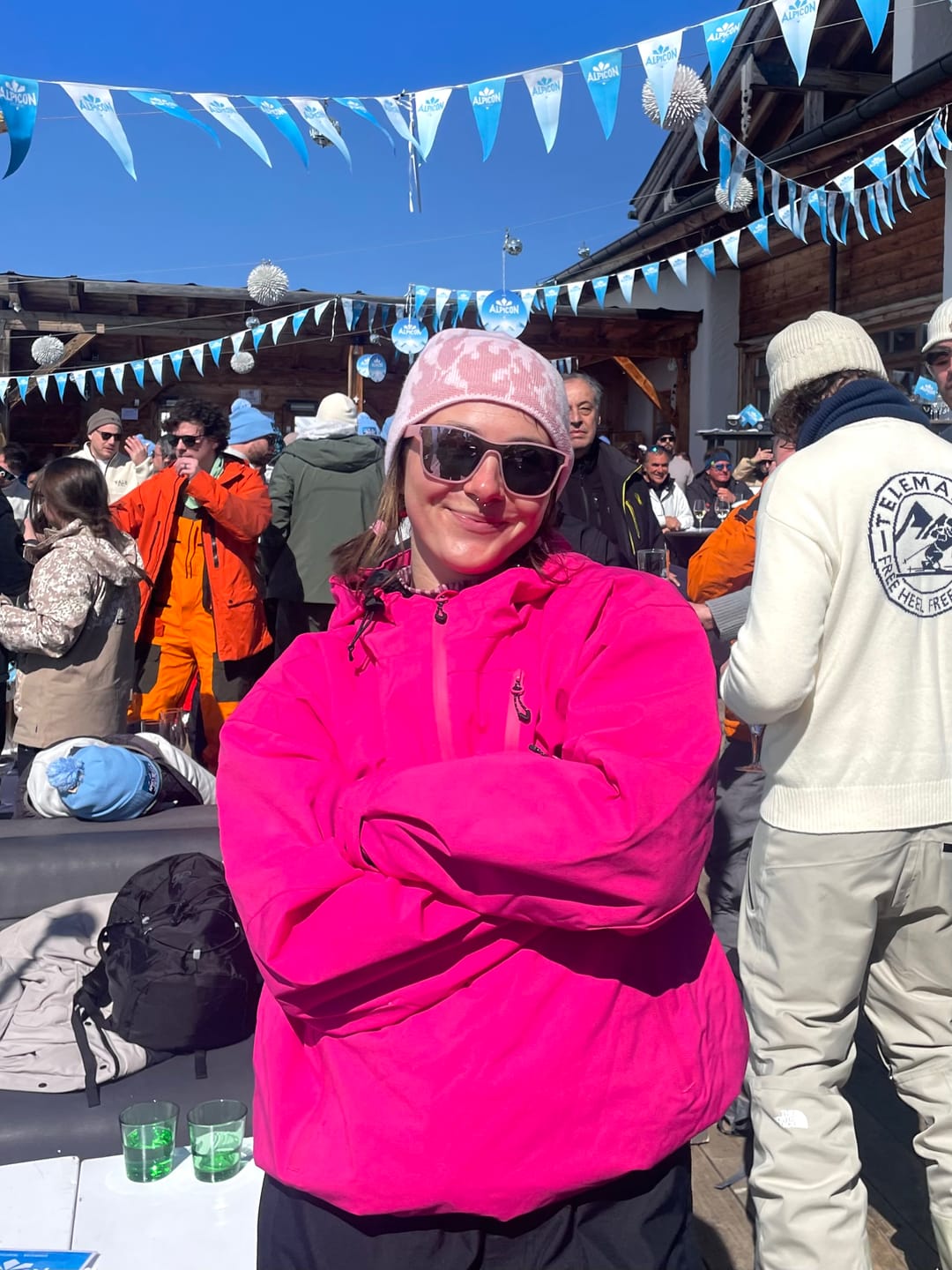 Customer photo review of Unisex Pink Flame Cuffless Breathable Beanie