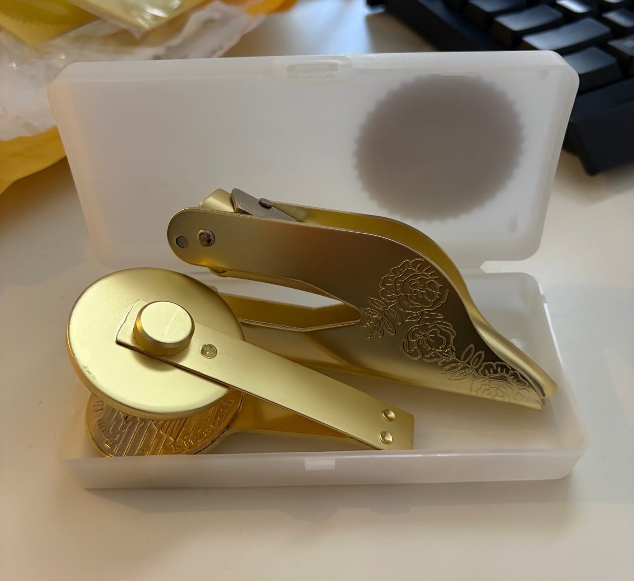 Customer photo review of Custom Book Embosser