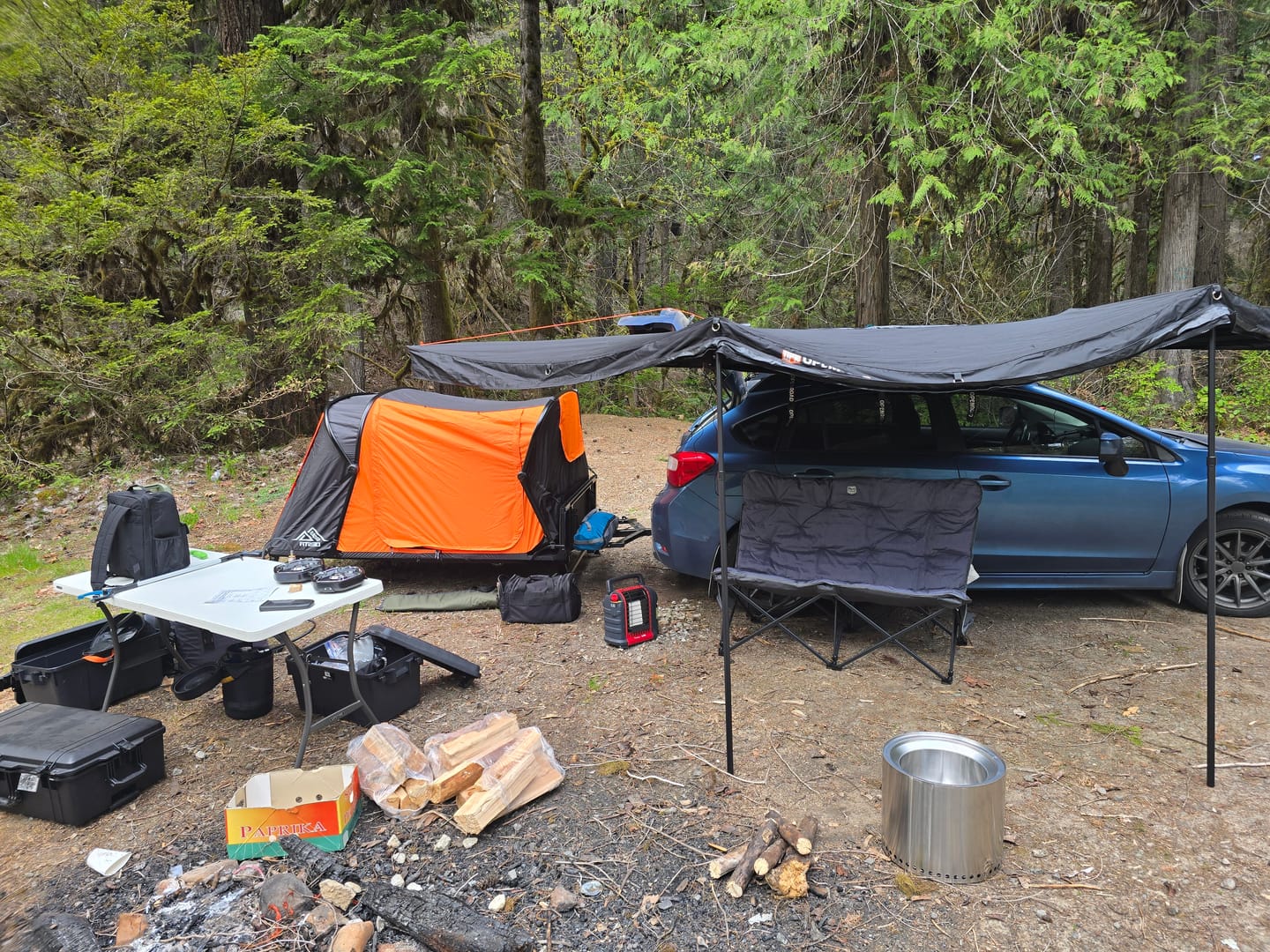 Customer photo review of OPENROAD 180 Free Standing Awning
