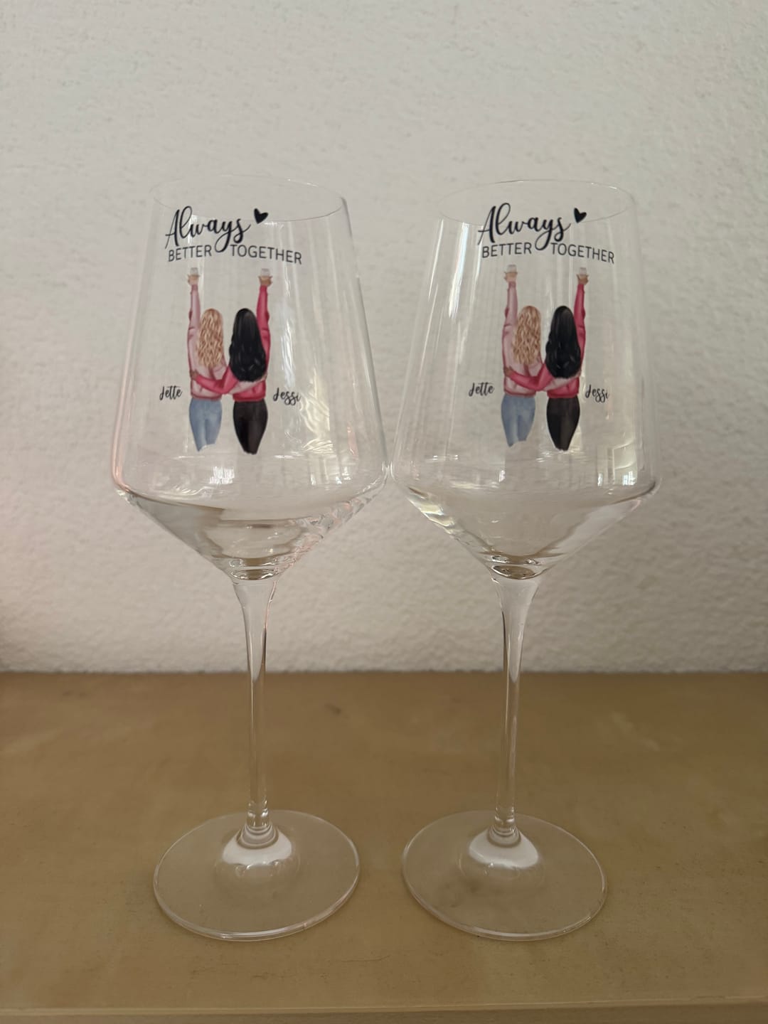 Customer photo review of Best Friends Forever - Personalisiertes Weinglas