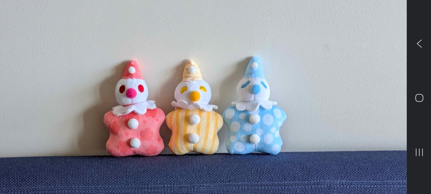 Customer photo review of Cute Lil Clown Plushies!
