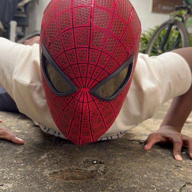 Customer photo review of The Amazing Spider-Man Life Size Wearable Mask (Cosplay Grade)
