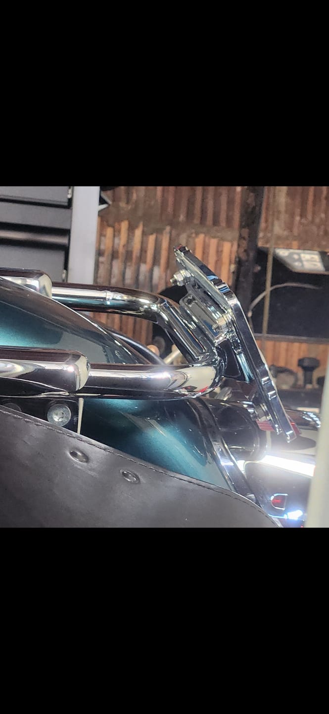 Customer photo review of Custom Chrome Laydown License Mounting Plate Fits For Harley Road King 97-07