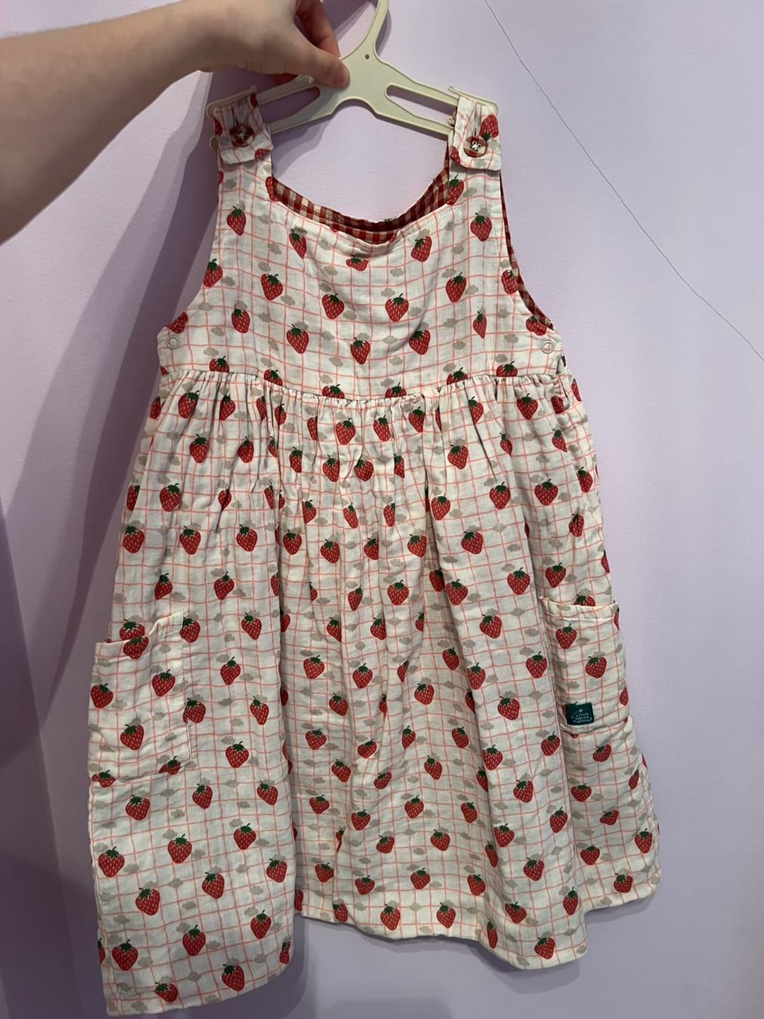 Customer photo review of Strawberry Days Reversible Pinny Dress