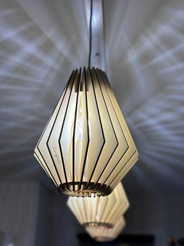 Customer photo review of Ambre teinté Chêne | Suspension