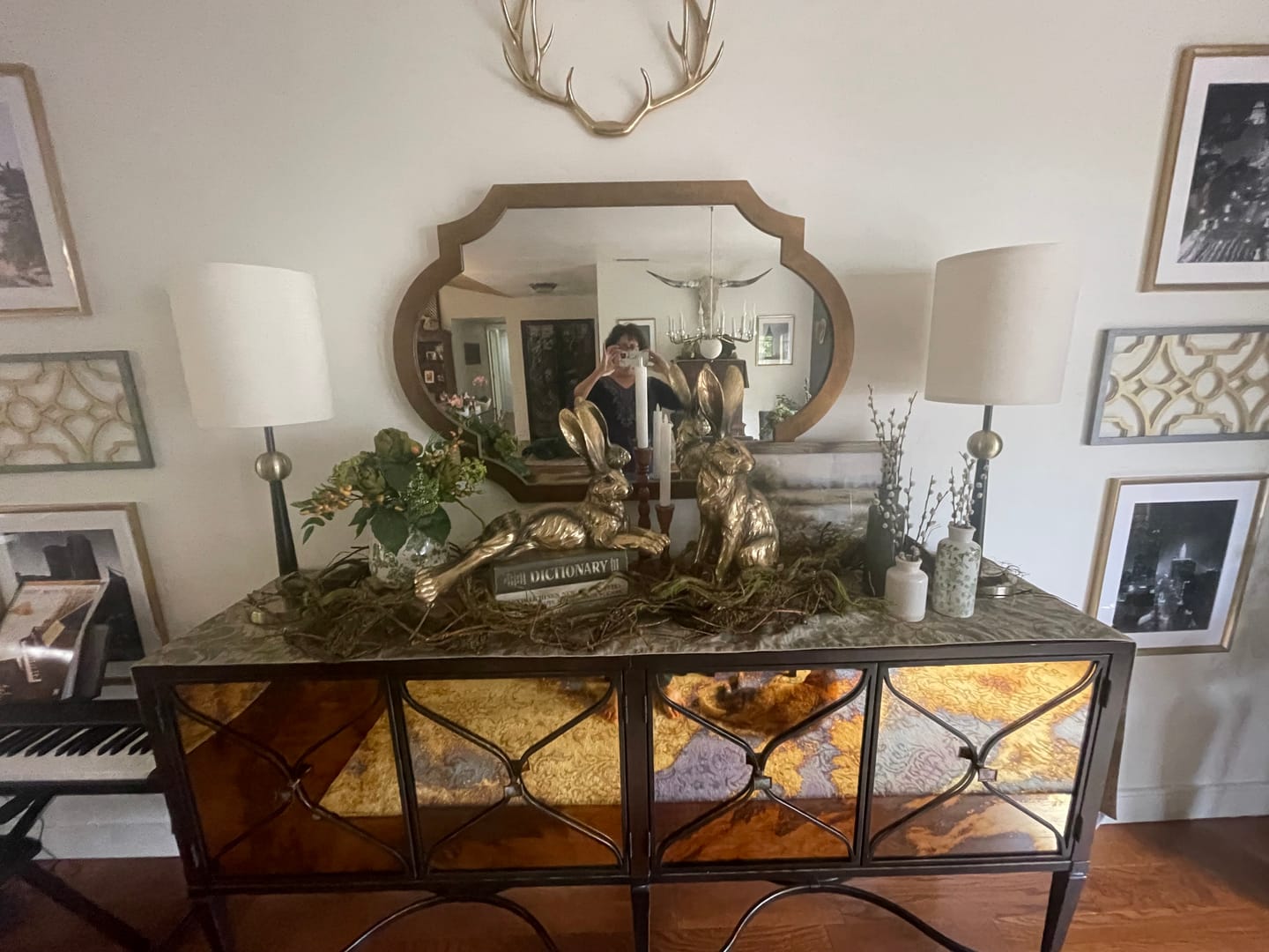 Customer photo review of Oversized Laying Golden Hare