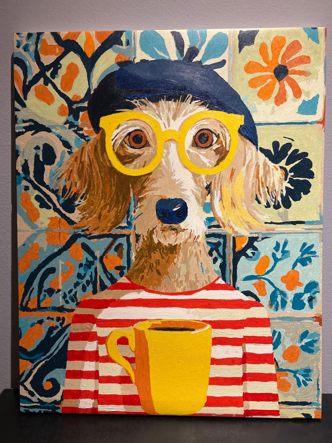 Customer photo review of Malen nach Zahlen - Hund im französischen Stil