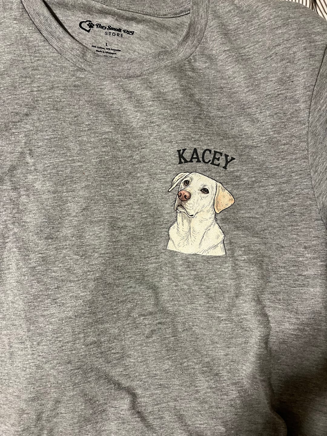 Customer photo review of Custom Pet T-shirt for Women - Pet Drawing Style