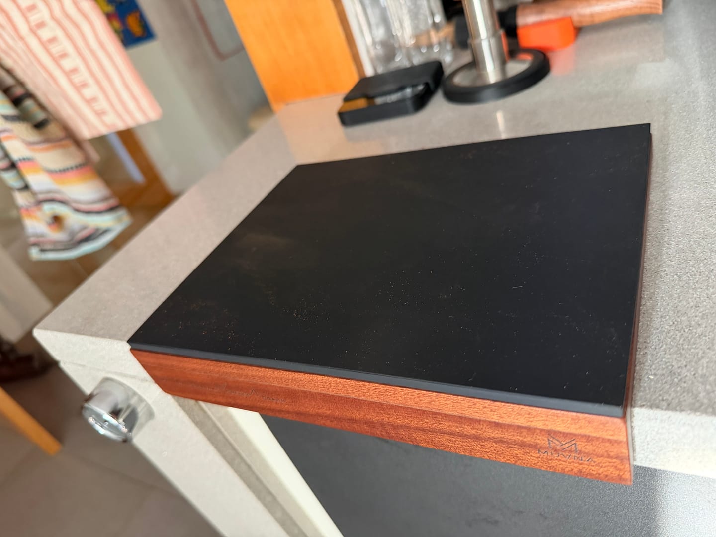 Customer photo review of Wooden Mat With Silicone Surface