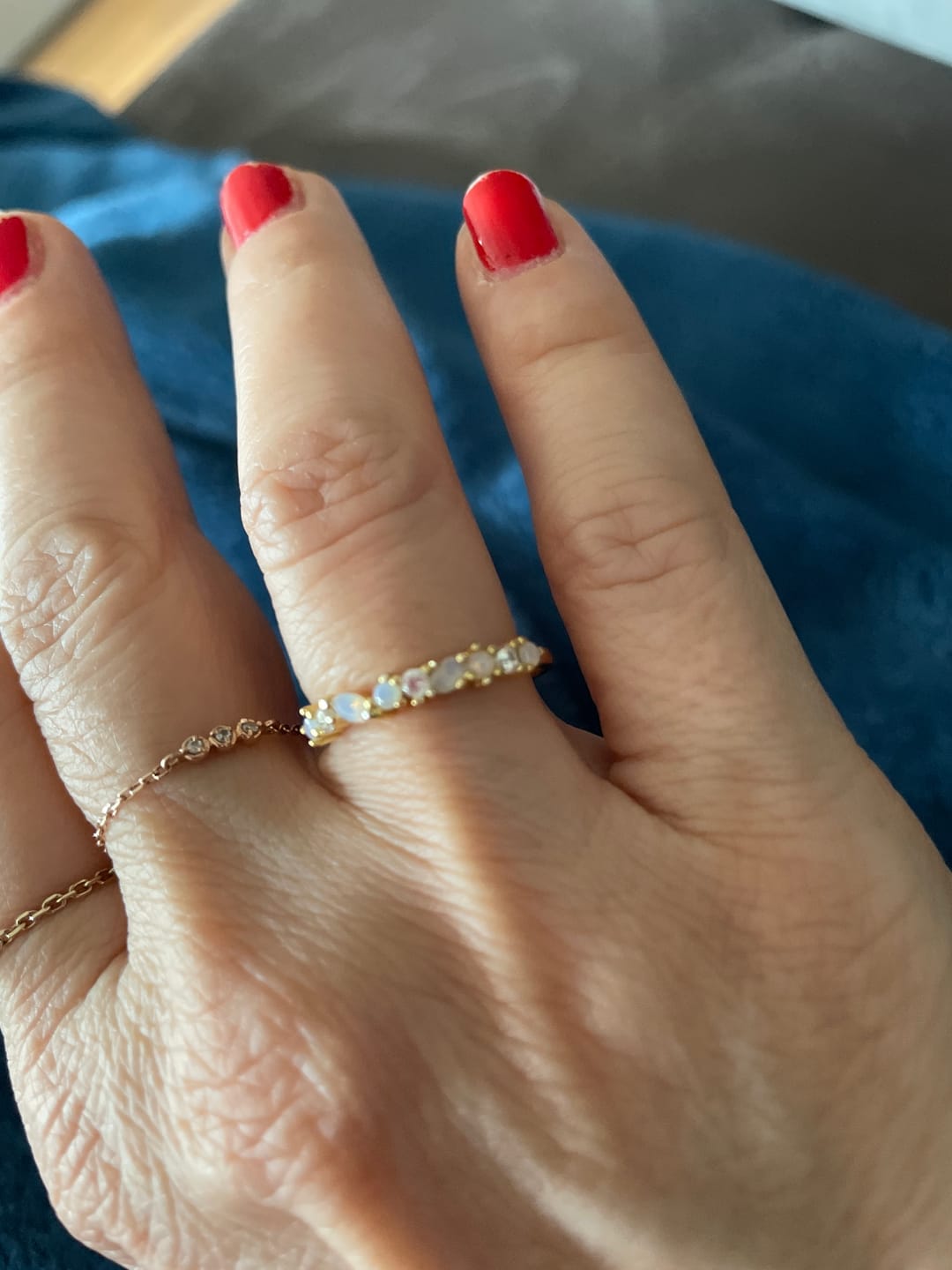 Customer photo review of Rosenquarz Ring - Natursteine