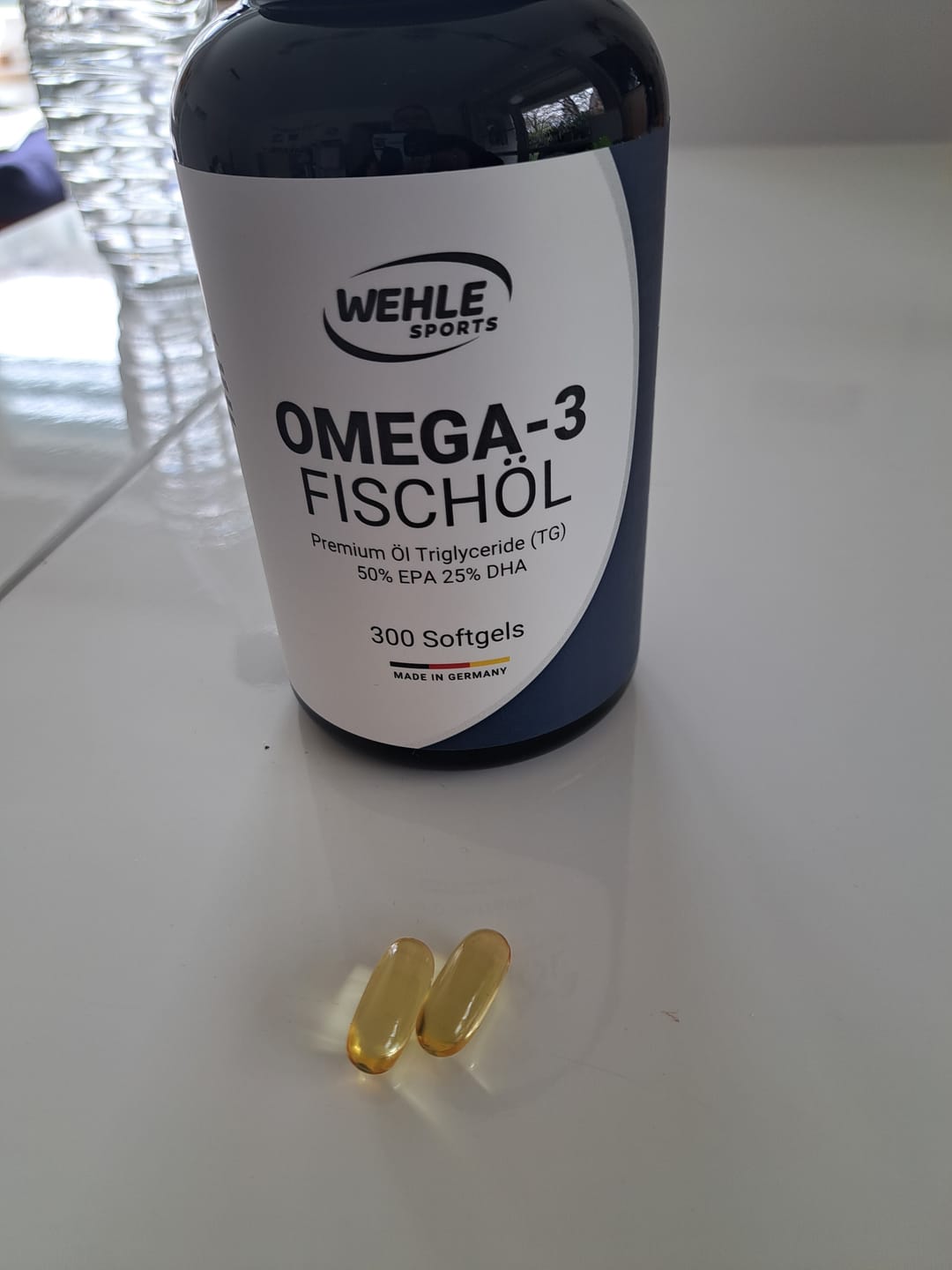 Customer photo review of Wehle Sports Omega 3 Fischöl Tryglyceride Fish Oil Softgel 500mg EPA 250mg