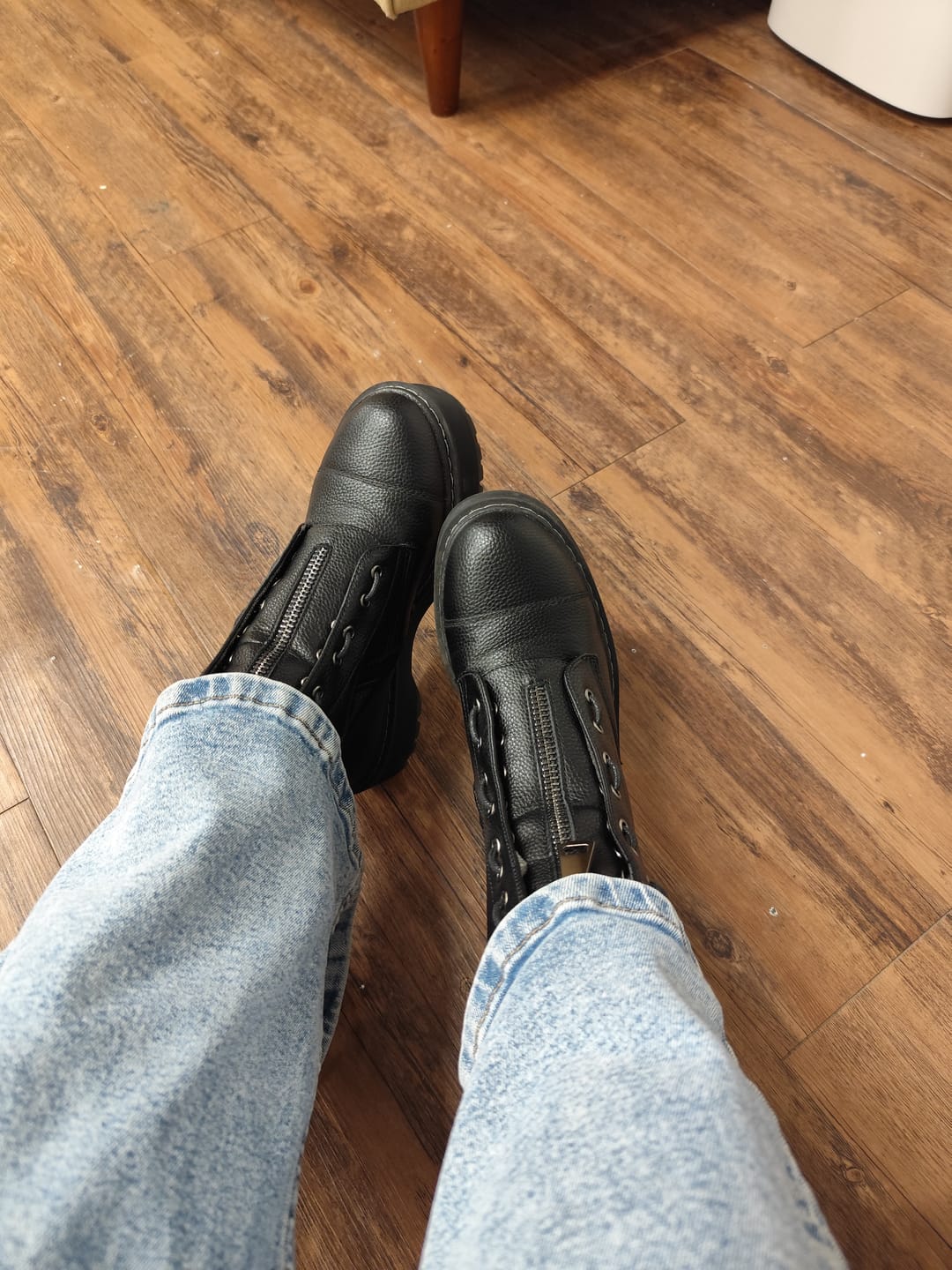 Customer photo review of Botín Plataforma Negro Mujer 45762