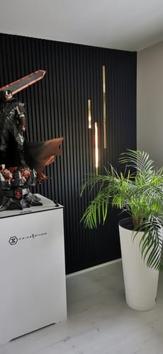 Customer photo review of Profilé U doré Pour Panneau acoustique bois