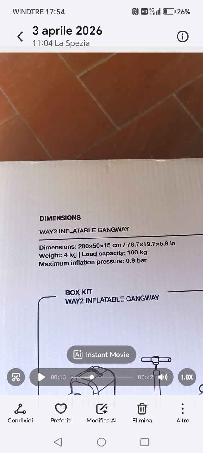 Customer photo review of Way2 - The inflatable reversible gangway