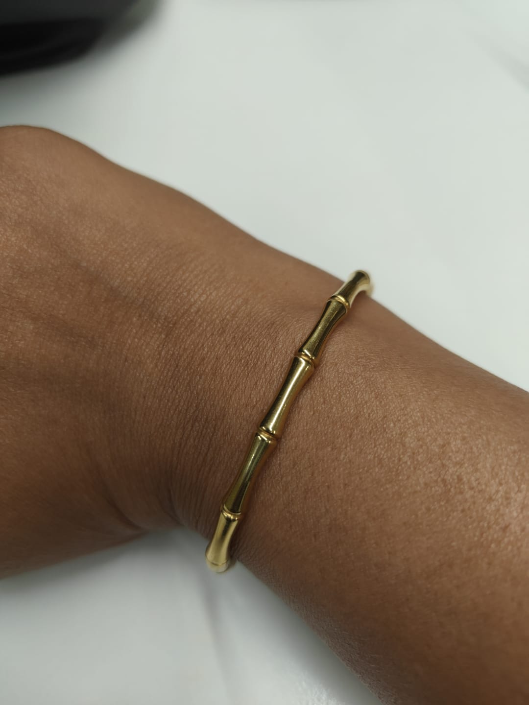 Customer photo review of Golden Bamboo Bracelet