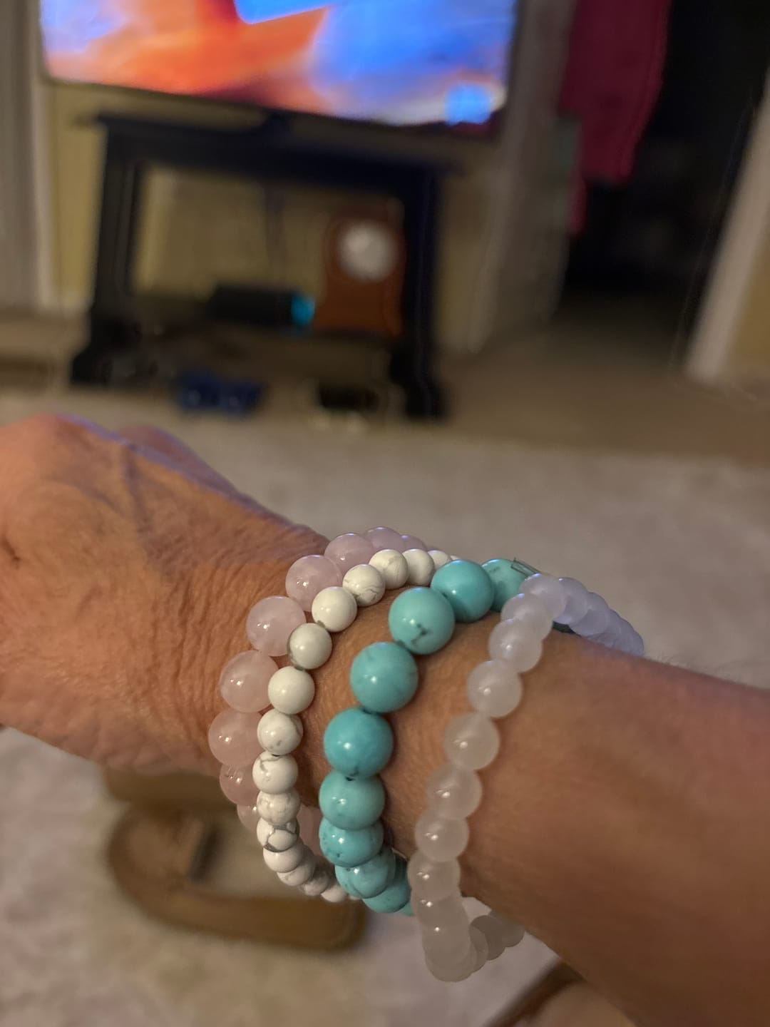 Customer photo review of Skyblue Jade Bracelet