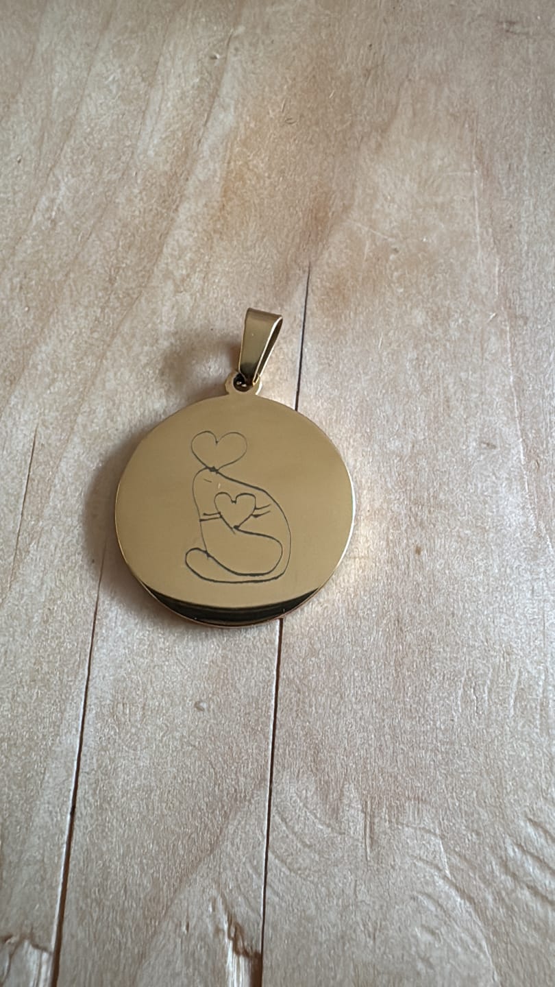 Customer photo review of Halskette Kinderzeichnung