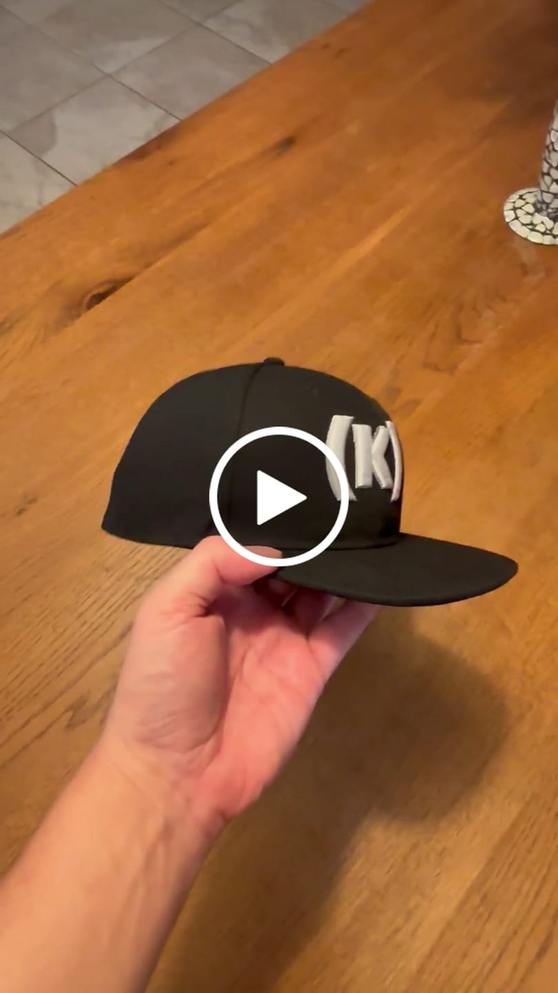 Customer video review of Custom Black 3D Puff Embroidery Flat Embroidery Casual Sport Baseball Cap