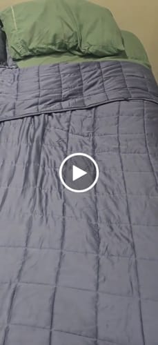 Customer video review of Cobertor Pesado Azul