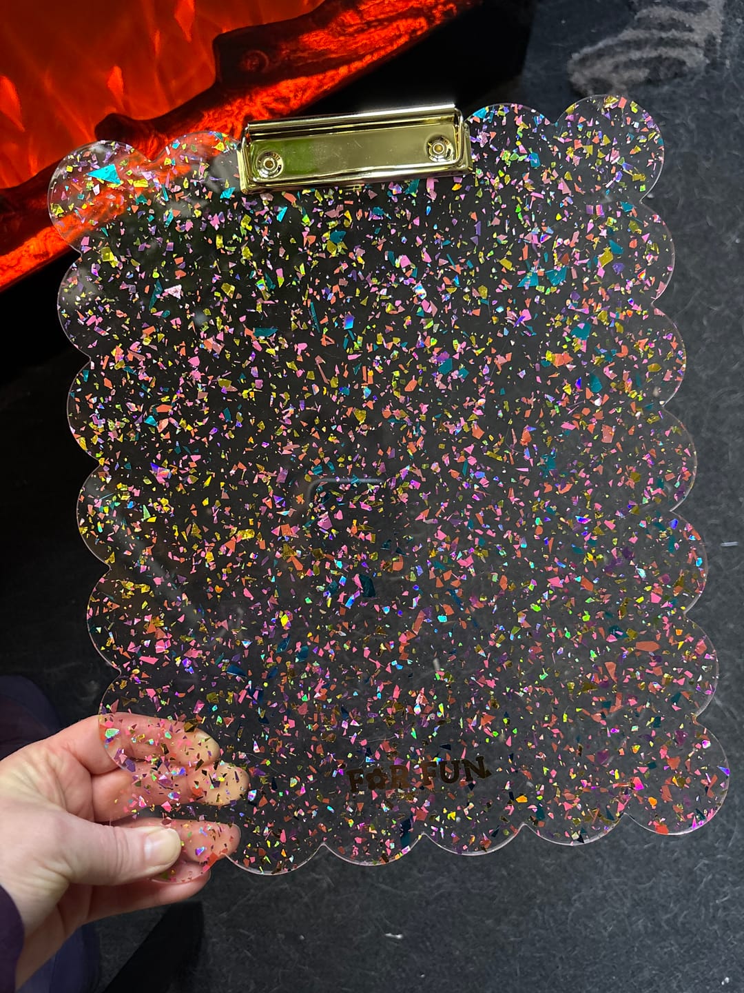 Customer photo review of For Fun Scallop Clip Board Large