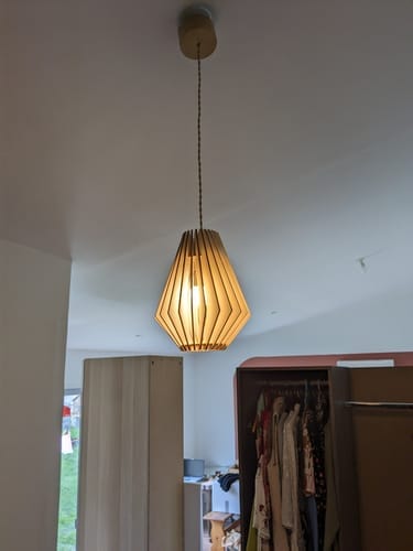 Customer photo review of Ambre teinté Chêne | Suspension
