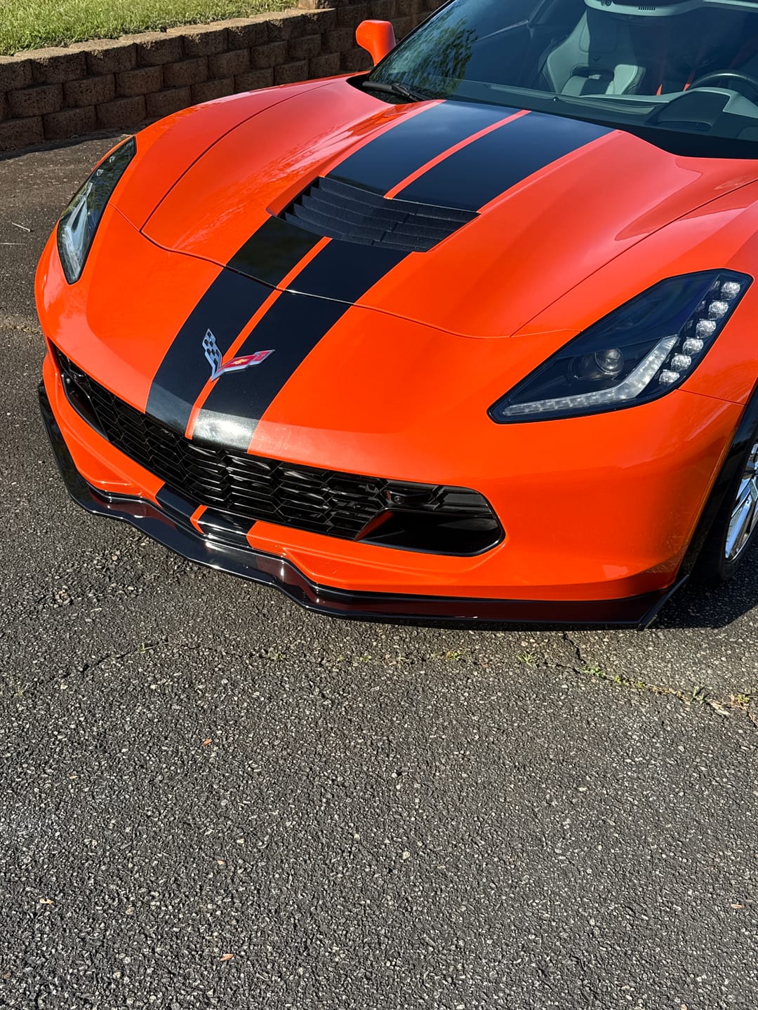 Customer photo review of Chevrolet Corvette C7 Stage 2 Front Splitter With Side End Caps