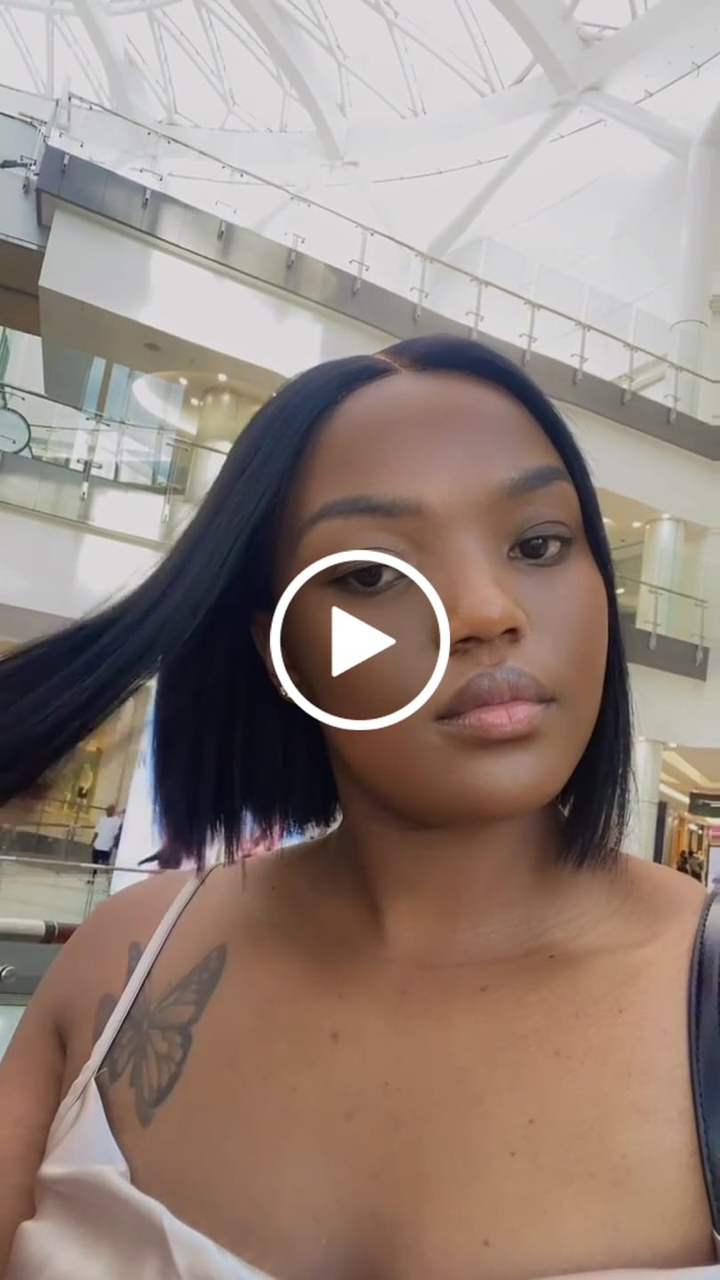 Customer video review of Double Drawn Short Blunt Cut Glue-less 8 inch Bob Wig