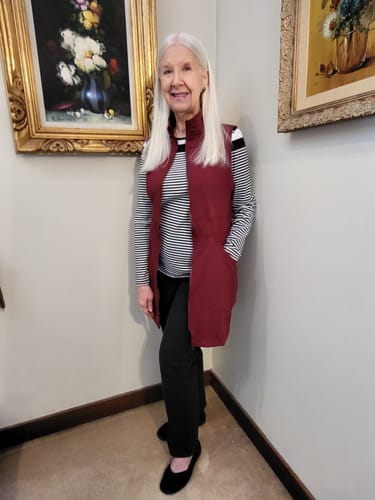 Customer photo review of Carefree Long Vest (Petite)