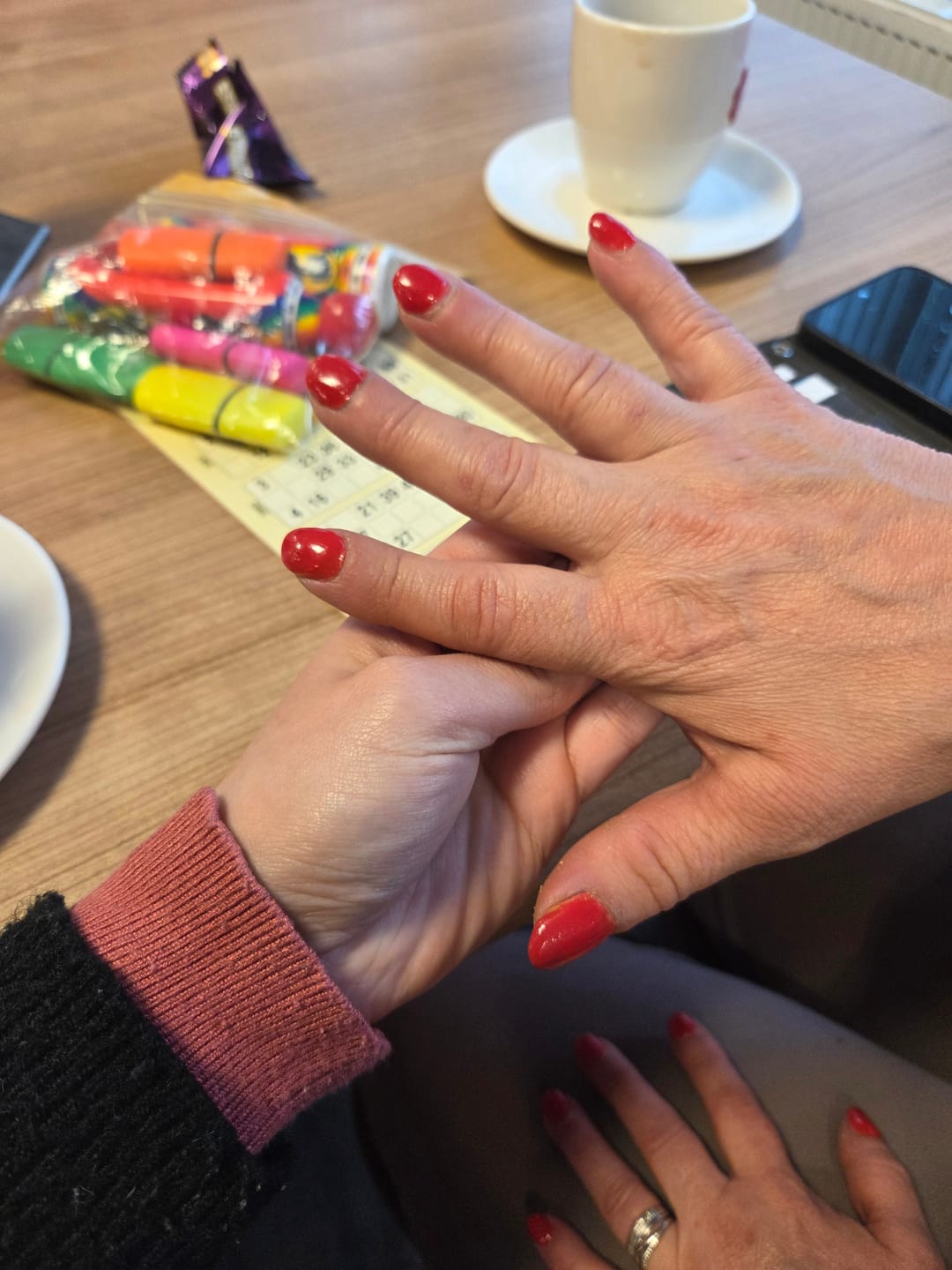Customer photo review of Rose Red Dipping Powder