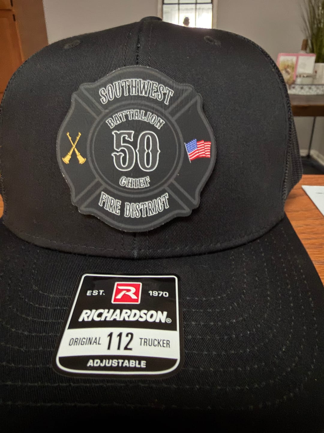 Customer photo review of Custom Full Color Maltese Cross Hat
