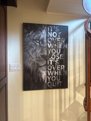 Customer photo review of NEVER QUIT CANVAS