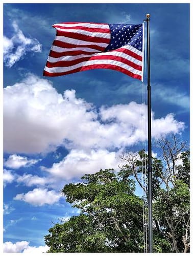 Customer photo review of Heavy Duty American Nylon Flag - Made In USA