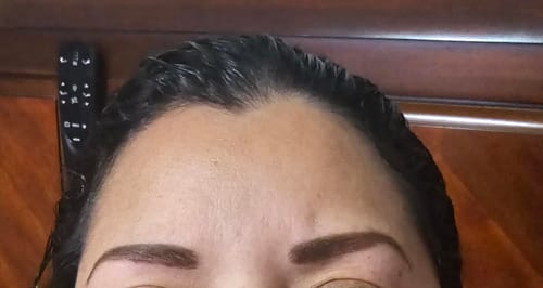 Customer photo review of 3D Eyebrow Dye Cream